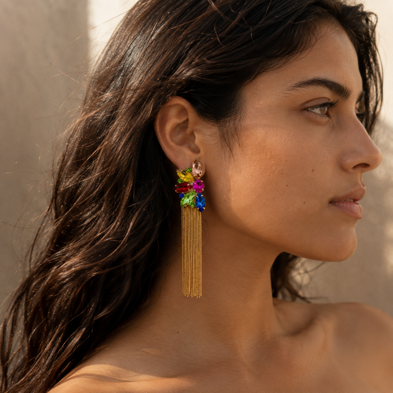 Disco Mirage Tassel Earrings