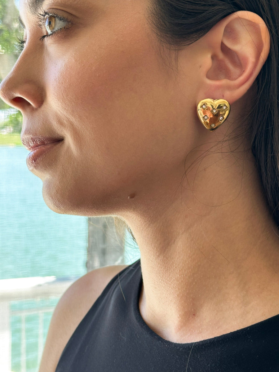 Starlit Heart Studs