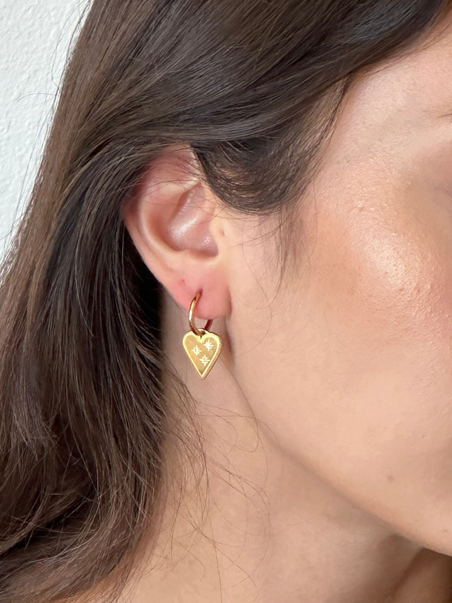Celeste Heart Hoops