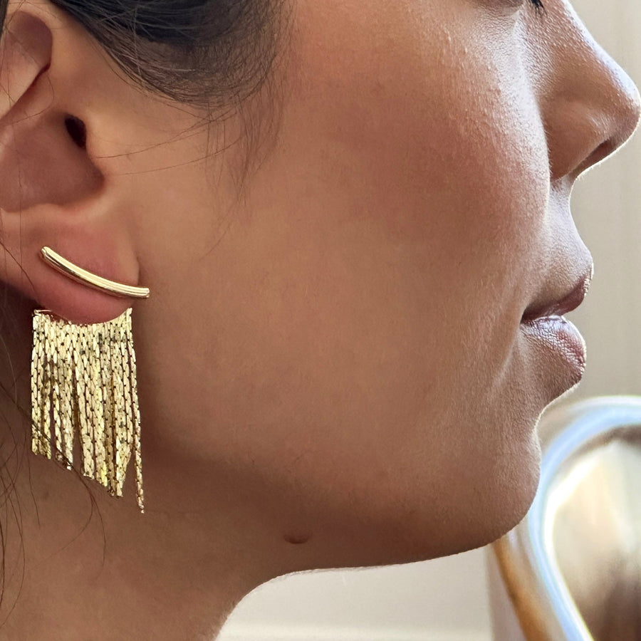 Golden Rush Fringe Earrings