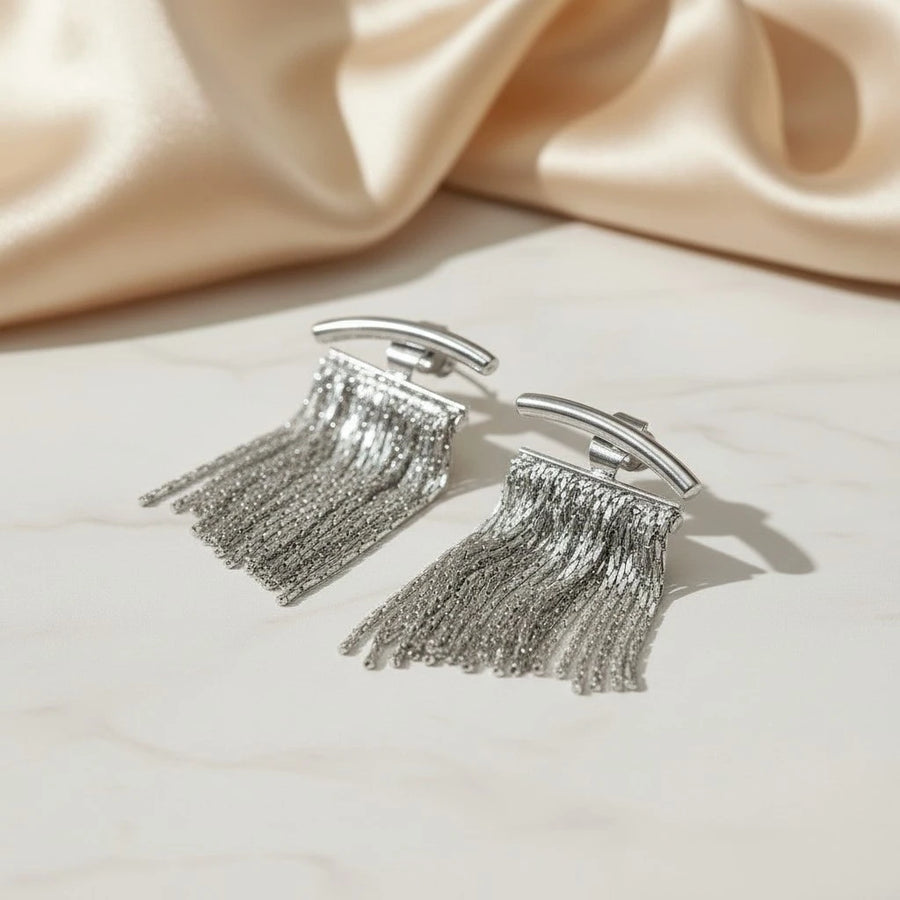 Silver Rush Fringe Earrings
