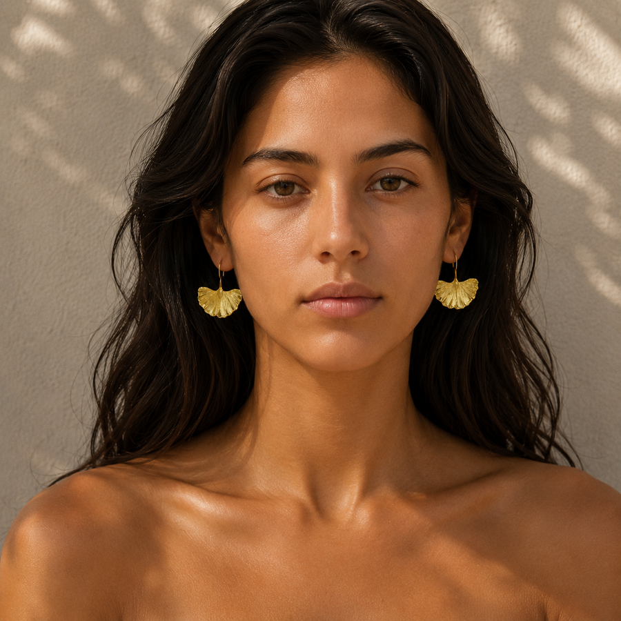 Golden Ginkgo Earrings