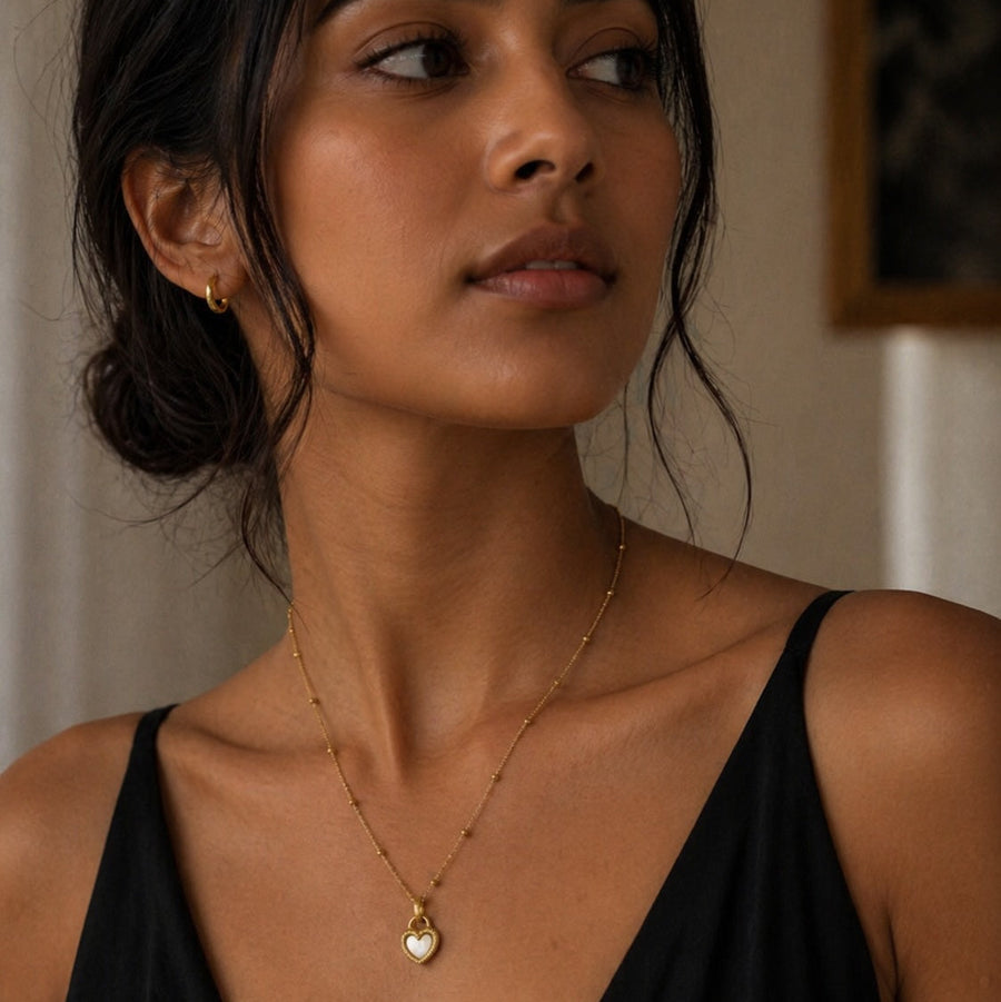 Two Sides Heart Pendant Necklace