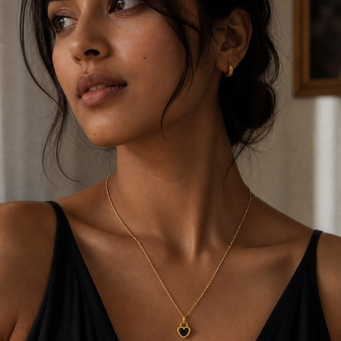 Two Sides Heart Pendant Necklace