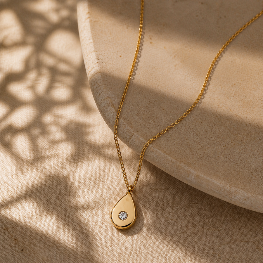 Golden Dew Pendant Necklace