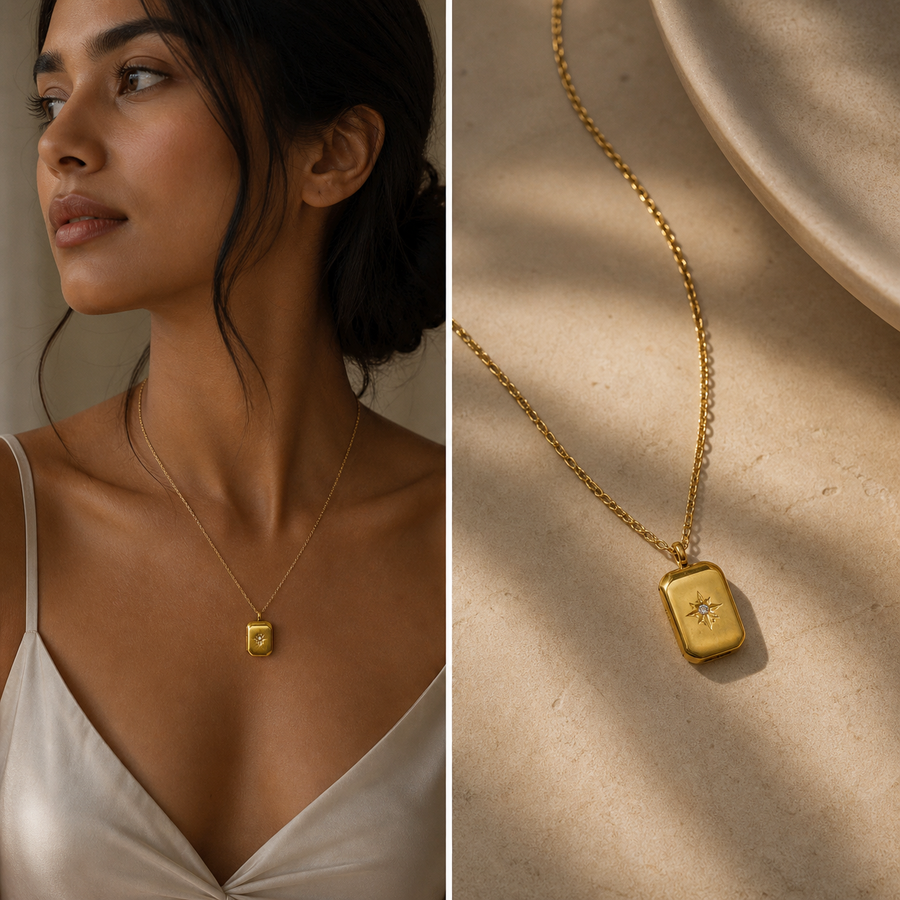 Starlit Locket Necklace