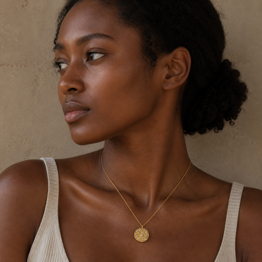 Golden Hour Medallion Necklace