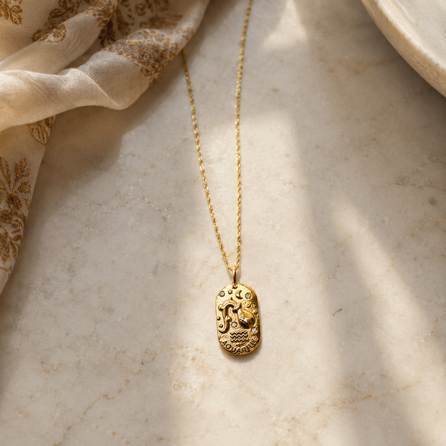 Aquarius Zodiac Necklace