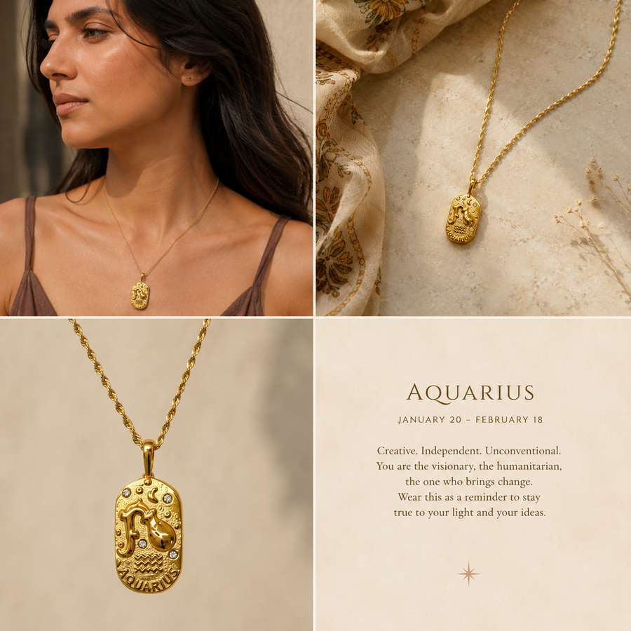 Aquarius Zodiac Necklace