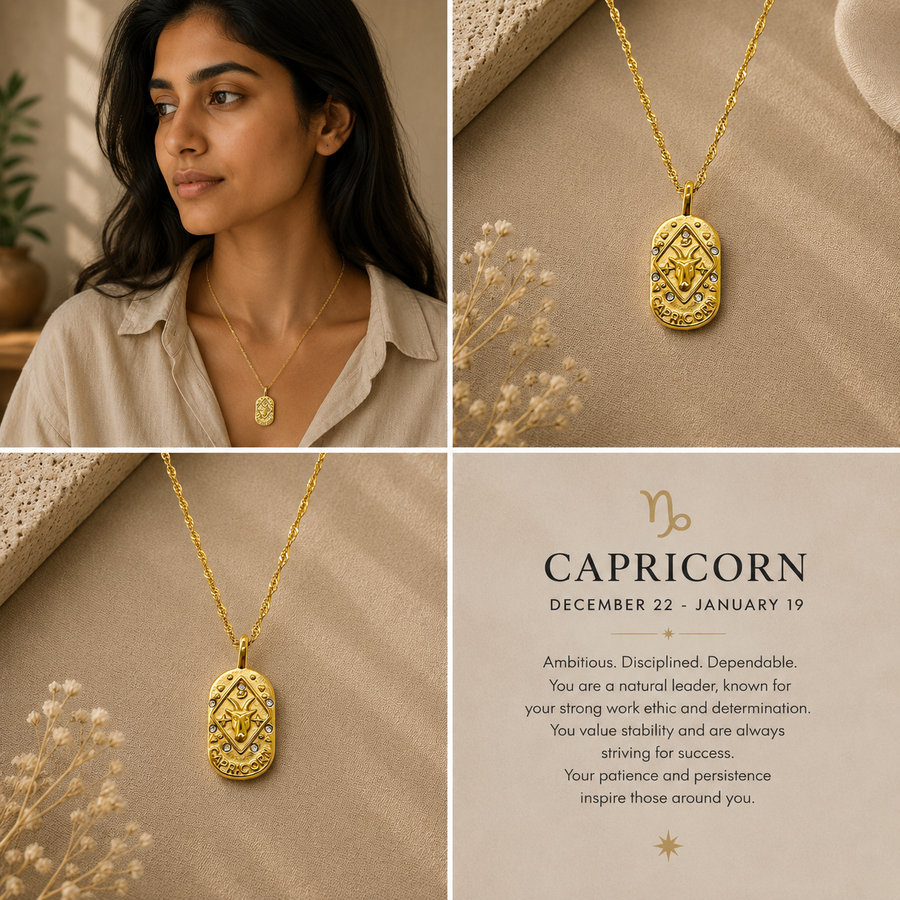 Capricorn Zodiac Necklace