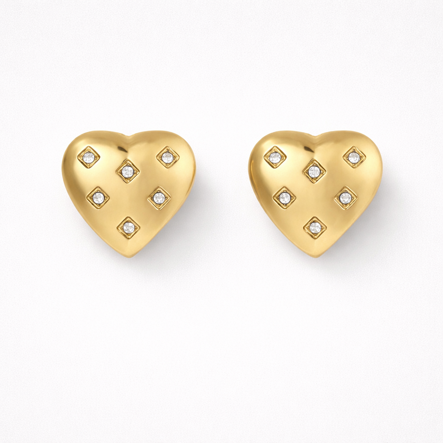 Starlit Heart Studs