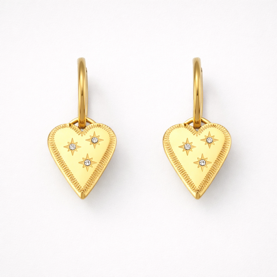 Celeste Heart Hoops