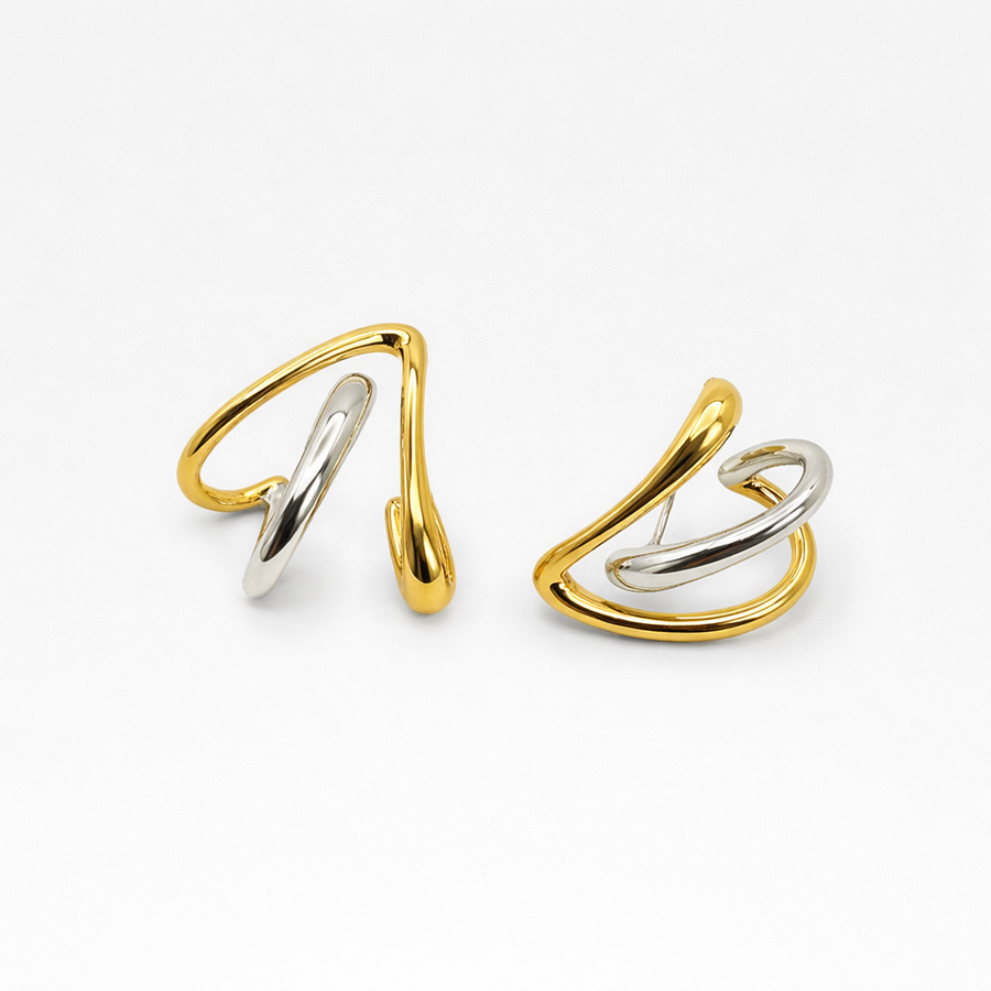 Sculpt Dual-tone Earring