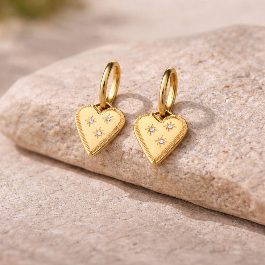 Celeste Heart Hoops