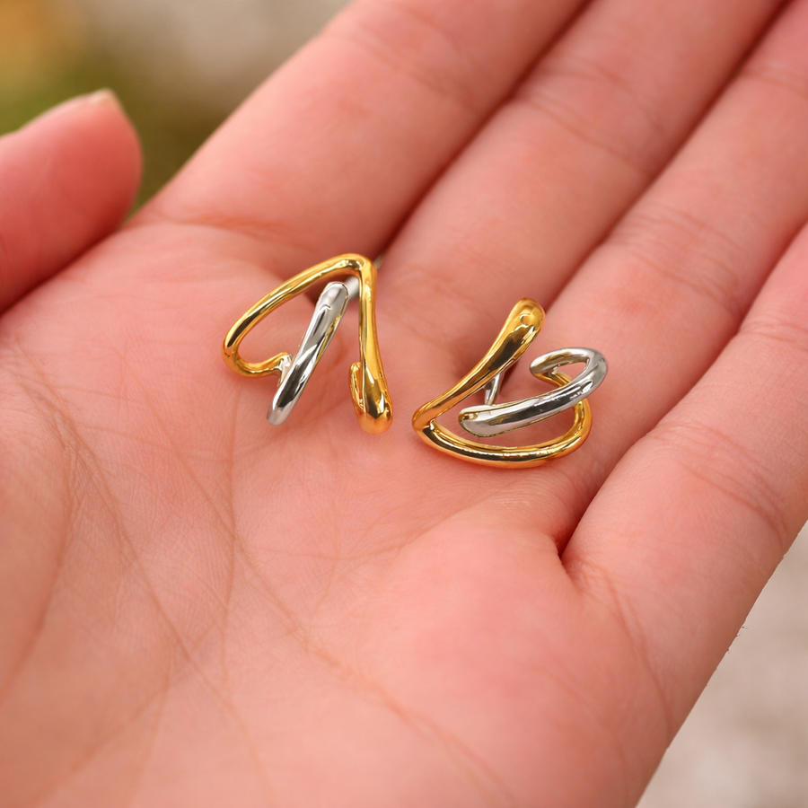 Sculpt Dual-tone Earring