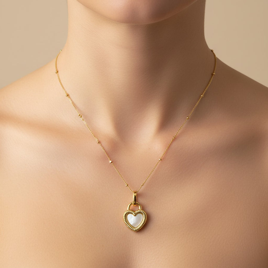 Two Sides Heart Pendant Necklace