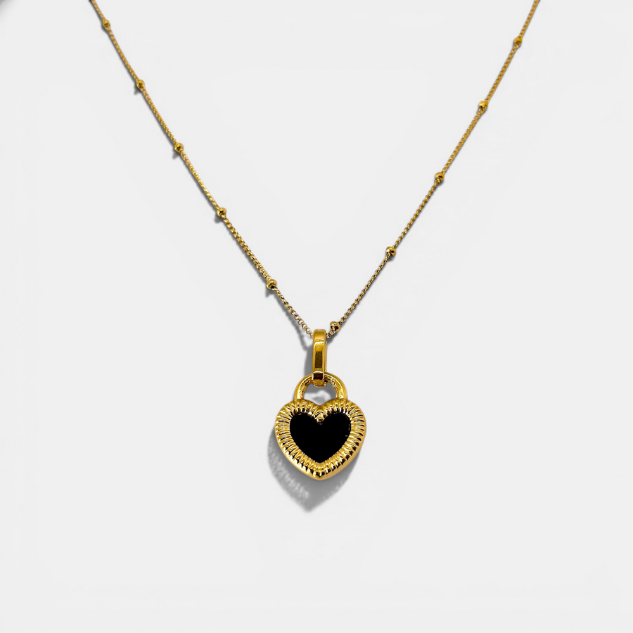 Two Sides Heart Pendant Necklace