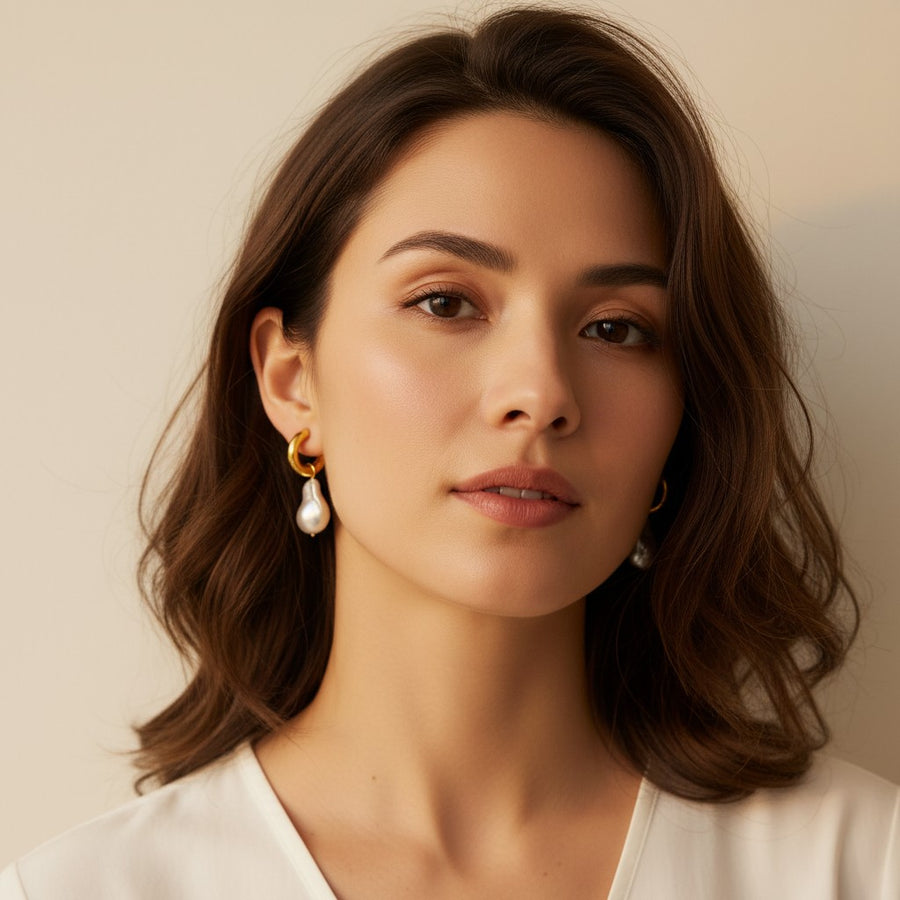 Molten Pearl Hoops