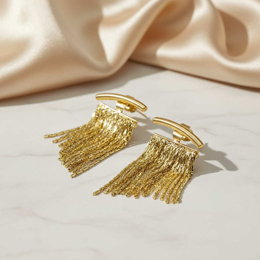 Golden Rush Fringe Earrings