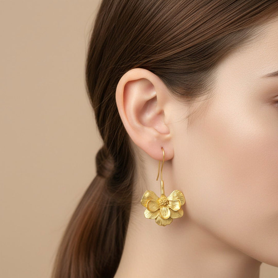 Golden Daisy Earrings