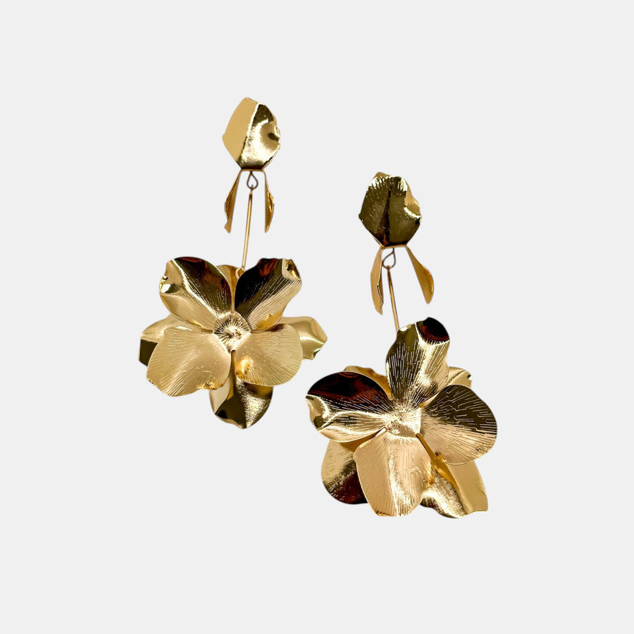 Golden Bloom Drop Earrings