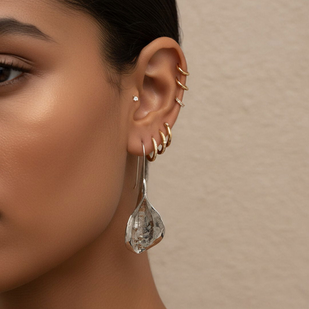 Silver Mist Drop Earrings