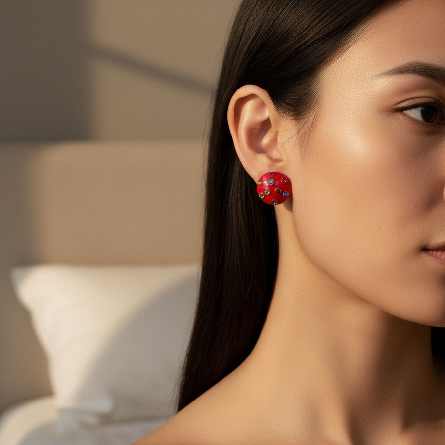 Cherry Pop Stud Earrings