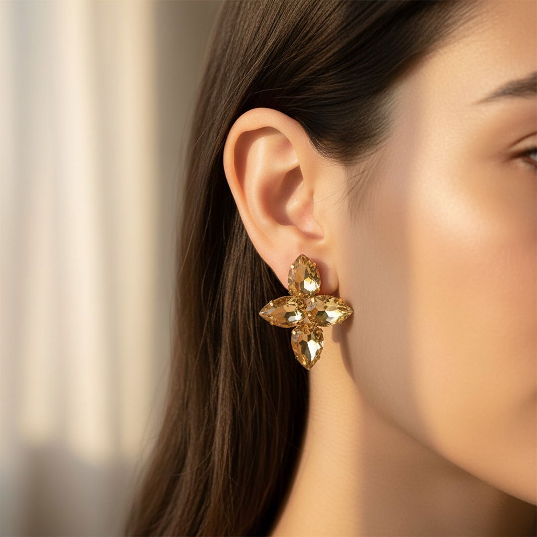 Golden Hour Crystal Studs