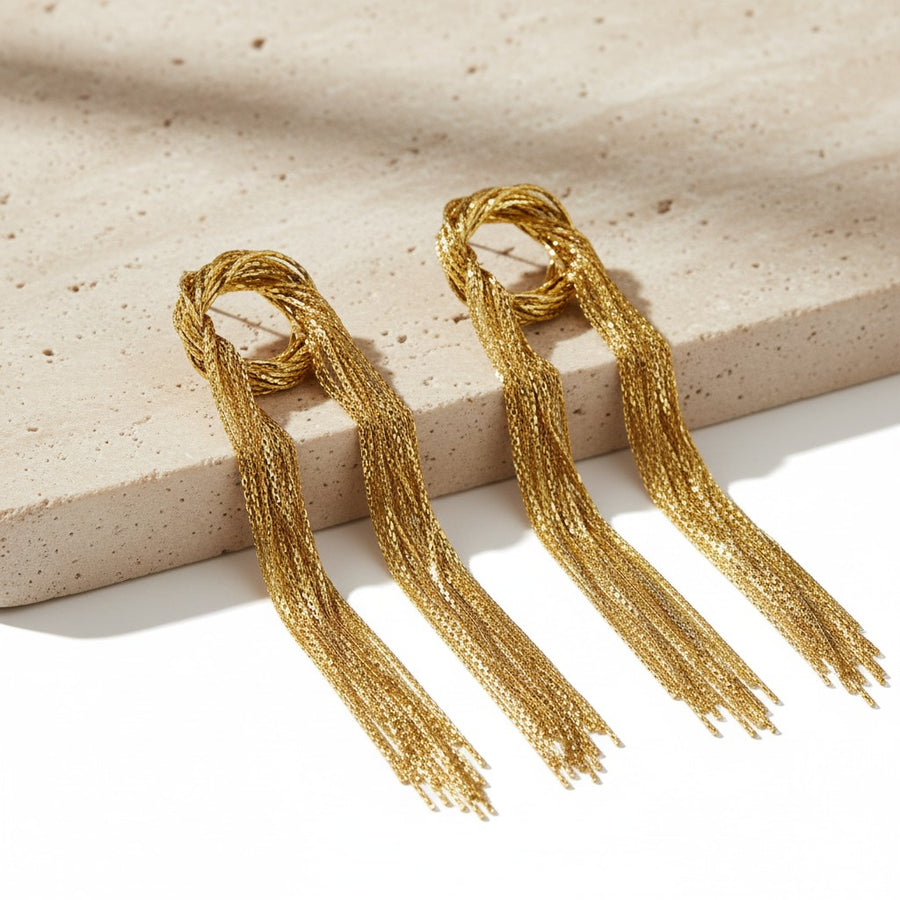Golden Hour Fringe Earrings