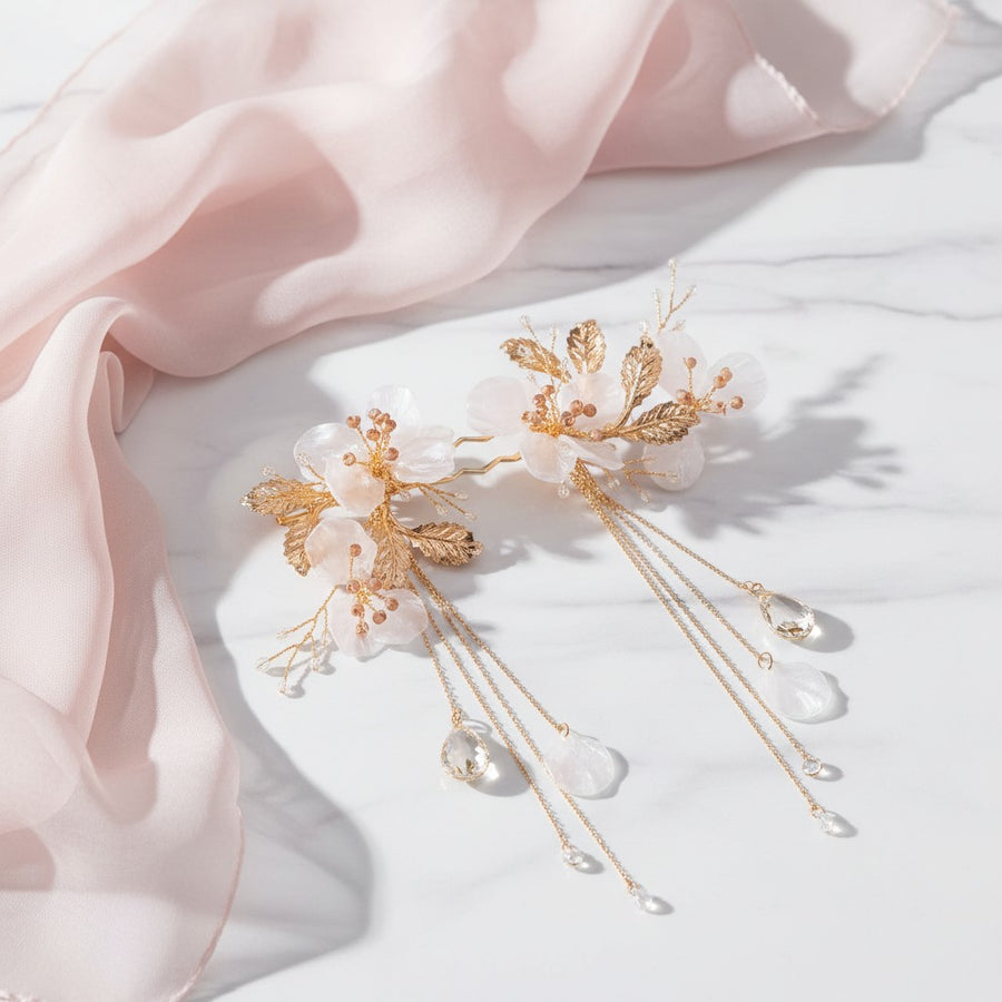 Blush Bloom Drop Earrings