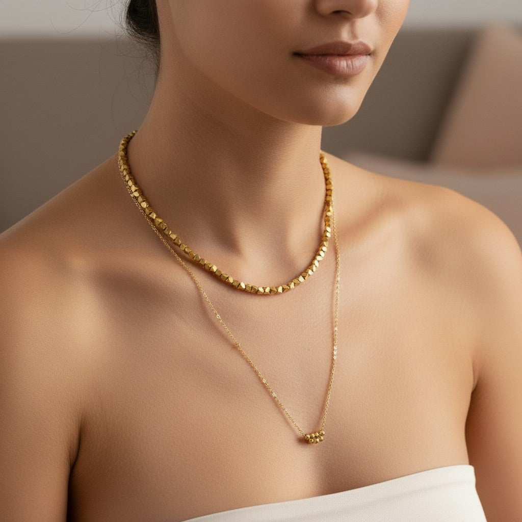 Gold Rush Beaded Necklace