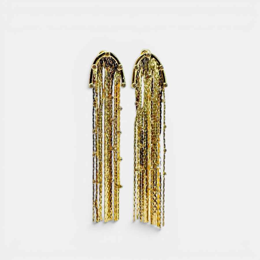 Afterglow Chain Fringe Earrings