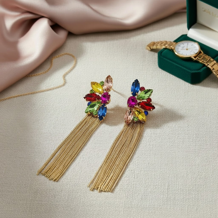 Disco Mirage Tassel Earrings