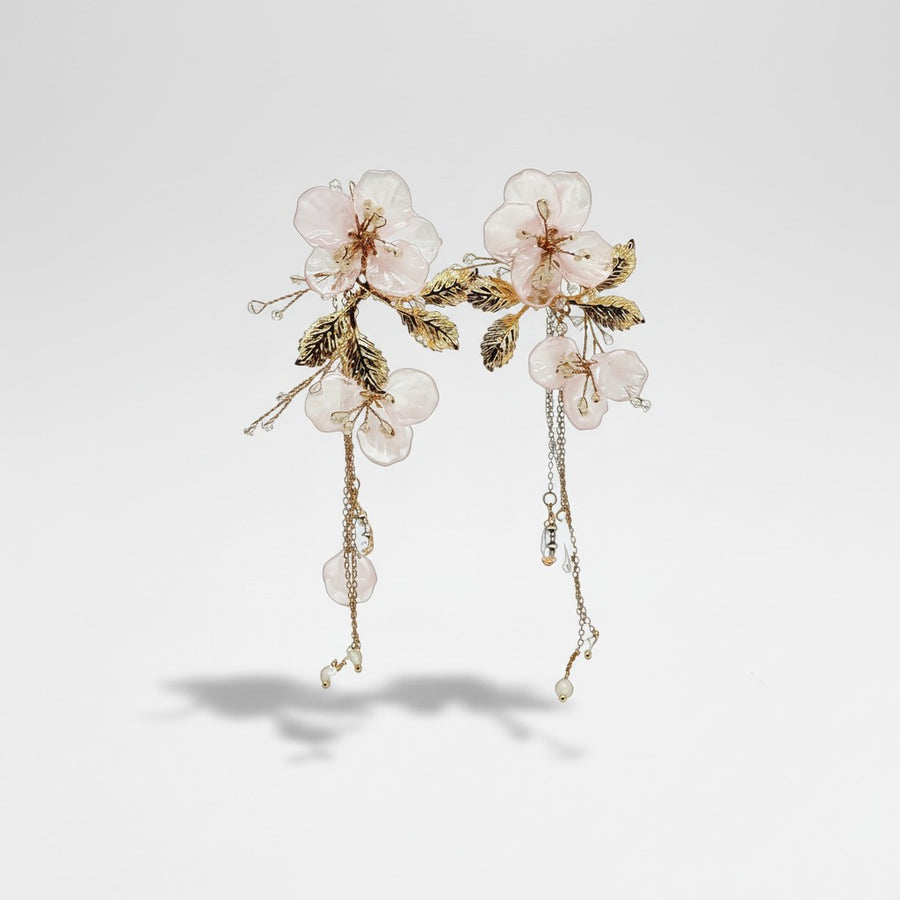 Blush Bloom Drop Earrings