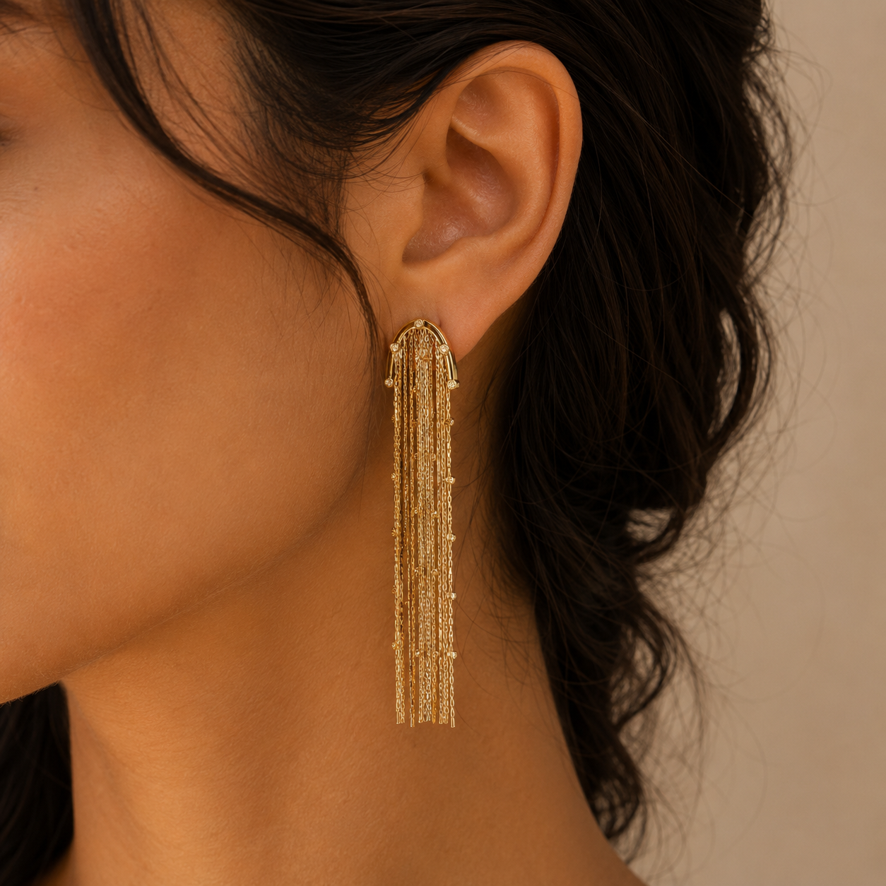 Afterglow Chain Fringe Earrings