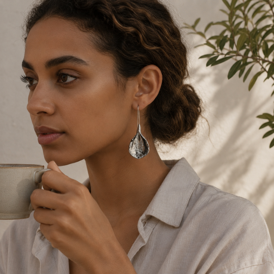 Silver Mist Drop Earrings