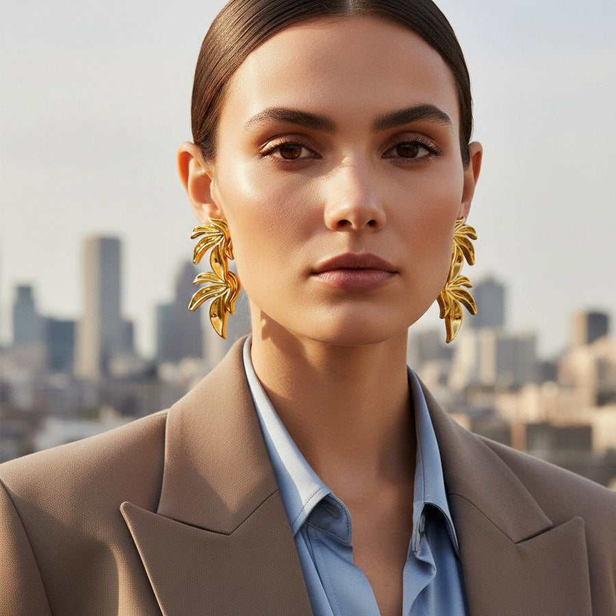 Golden Palm Earrings