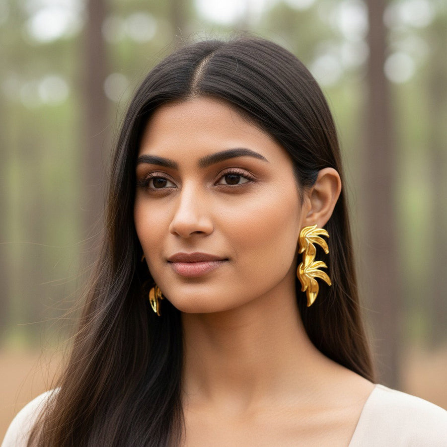 Golden Palm Earrings
