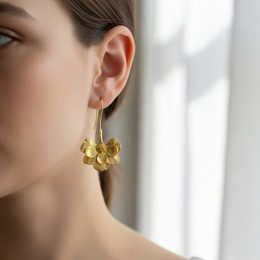 Golden Daisy Earrings