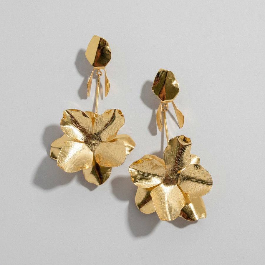 Golden Bloom Drop Earrings