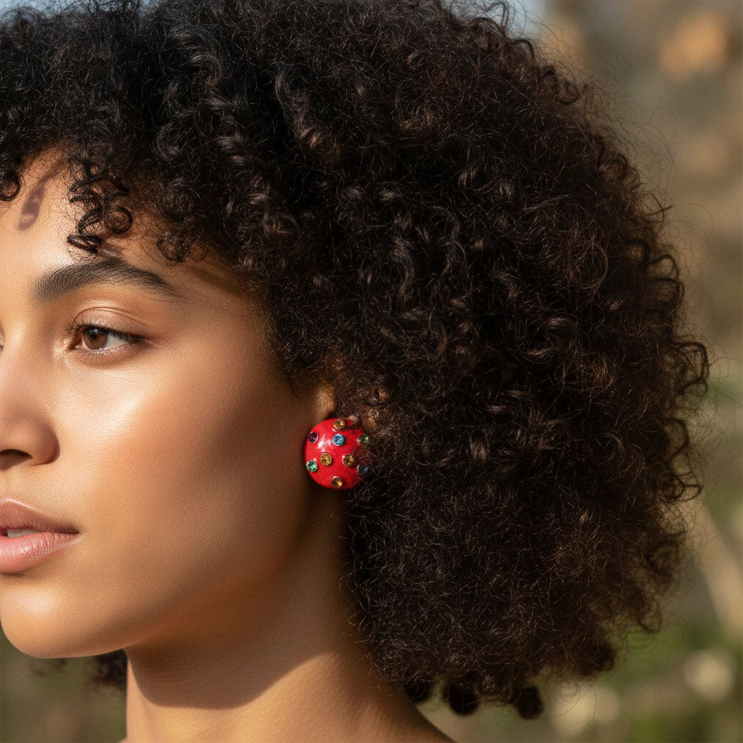 Cherry Pop Stud Earrings